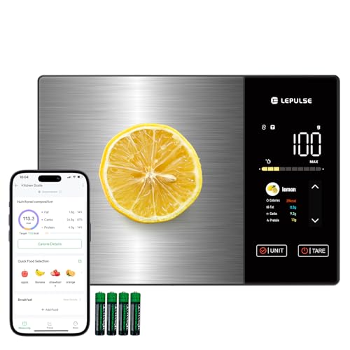 Food Scale with Nutritional Calculator, Smart Digital Kitchen Scale for Weight Loss, App with 23 Nutrients Tracking, Calor...