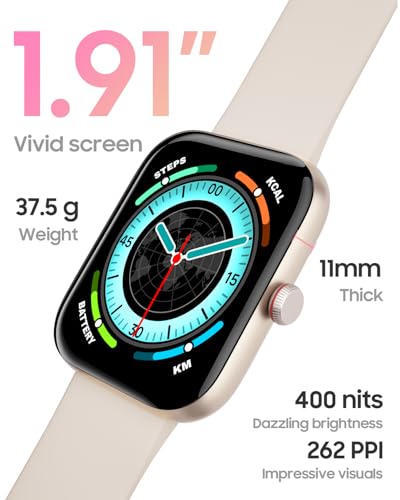 TOOBUR Smart Watch for Women, Alexa Built-in, Answer/Make Calls, 1.91" HD Screen Fitness Watch, IP68 Waterproof, 100 Sport...