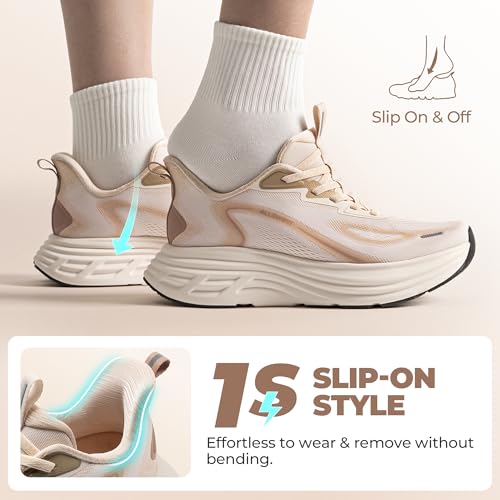 ALLSWIFIT Women's Slip On Walking Shoes Hands-Free Cushion Running Tennis Shoes Non-Slip Comfortable Workout Gym Sports At...