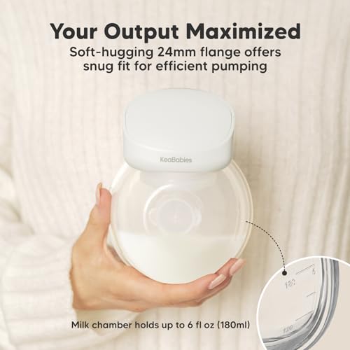 KeaBabies Breast Pump Hands Free, Wireless Breast Pump Wearable - Double Electric Breast Pumps Portable, On The Go Automat...