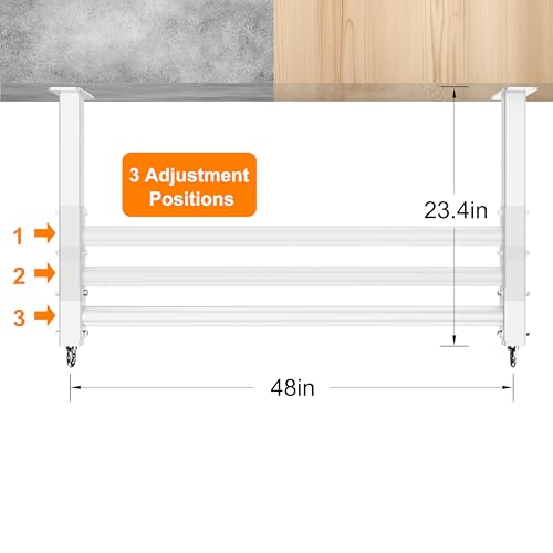 HWOOUSA Ceiling Mounted Pull Up Bar, Heavy Duty 700 LBS Multi Grip Pull Up Bars, 16"/24" Rafter Chin Up Bar, Ceiling Joist...