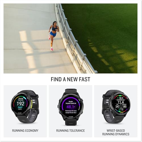 Garmin Forerunner 970 (Carbon Gray DLC Titanium/Translucent Black) Premium GPS Running & Triathlon Smartwatch - Bundle wit...