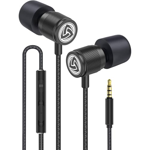 LUDOS Ultra Wired Earbuds in-Ear Headphones, 5 Years Warranty, Earphones with Microphone, Noise Isolating Ear Buds, Memory...