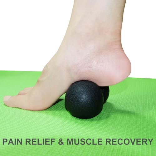 Hard Peanut Massage Ball, Double Lacrosse Massage Ball. Deep Tissue Massage Roller Mobility Ball for Physical Therapy Myof...