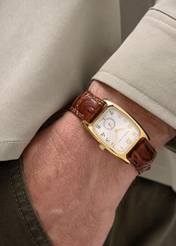Hamilton American Classic Boulton Quartz Men's Watch, 27mm x 32mm Stainless Steel Case, Swiss Made, White Dial Analog Wris...
