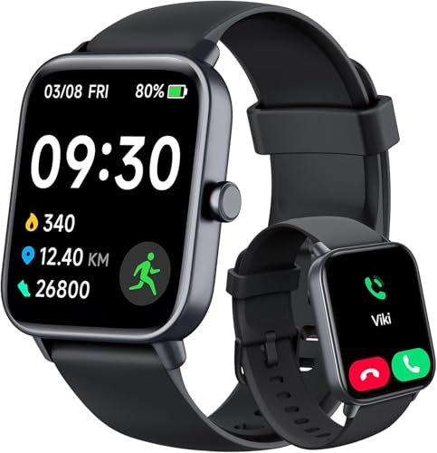 Smart Watch for Men Android & iPhone, Alexa Built-in, 1.8" Touch Screen Fitness Tracker, IP68 Waterproof Heart Rate/Sleep/...