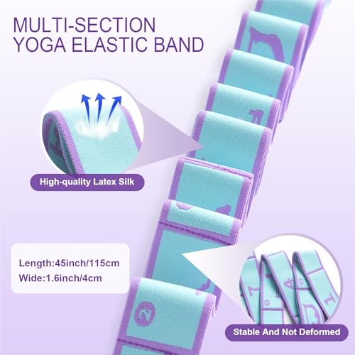 Yoga Straps for Stretching Strap Elastic for Physical Therapy Dance Yoga Pilates Gymnastics Exercise Flexible Pilates Stre...