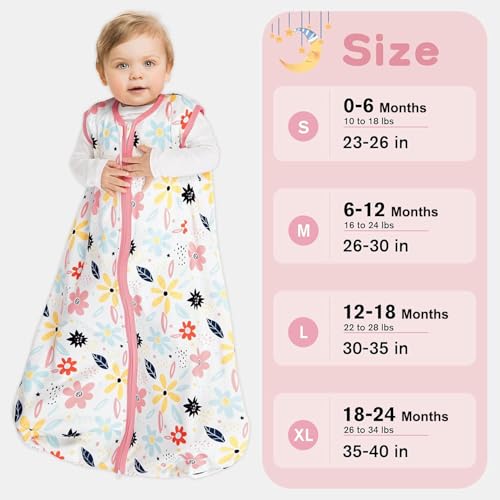 BSTOPPT 3 Pack Baby Sleep Sack 0-6 Months 100% Rayon Cotton Baby Sleeping Bag 2-Way Zipper Toddler Wearable Blankets Comfy...