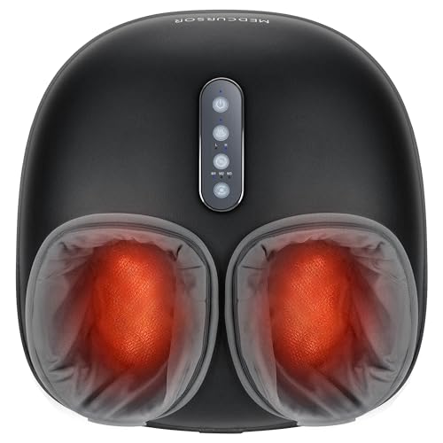 Medcursor Foot Massager with Heat - Shiatsu Feet Massage Machine Delivers Relief for Tired Muscles & Plantar, Deep Kneadin...