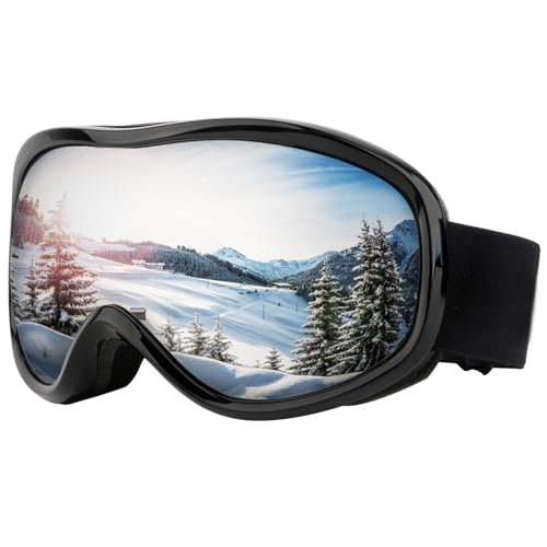 GGBuy Ski Goggles Frameless Anti-Fog Windproof OTG Design Snowboard Goggles UV400 Block Eyes Protect Lens Adult Youth