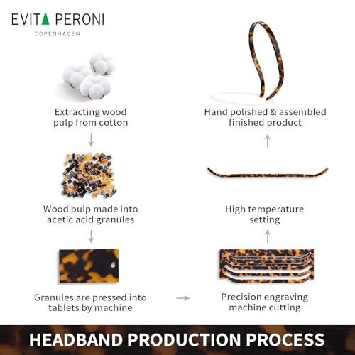 EVITA PERONI Hair Band for Eyewear, No Pressure, Non Slip Fashion Thin Headbands for Women - Tortoise - Hairband for Wome...