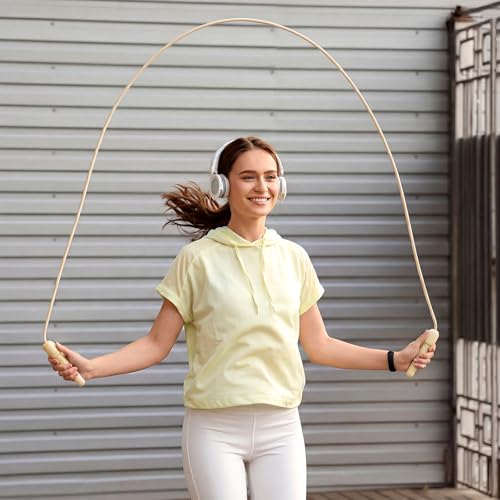 Aoriher Jump Rope 8.2 Feet Adjustable Fitness Skipping Jump Rope with Plastic Handles for Outdoor Exercise Sport Party Equ...