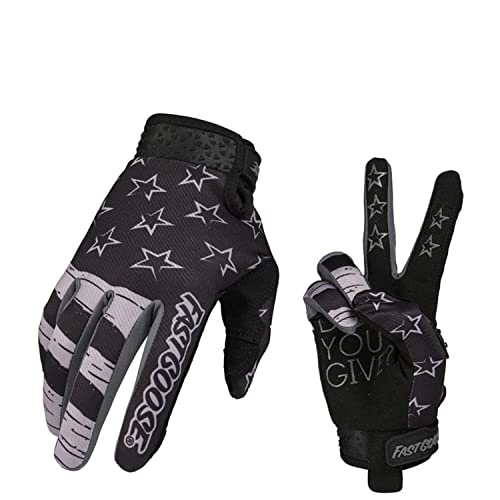 EXCEREY Star Motorcycle Bicycle Full Finger Off-Road Racing Gloves Outdoor Sports for Men Women & Mountaineering