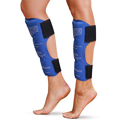 Shin Splint Ice Packs, HSA and FSA Eligible Reusable Hot and Cold Therapy Wrap | Leg or Calf Pain Relief | Advanced Soft G...