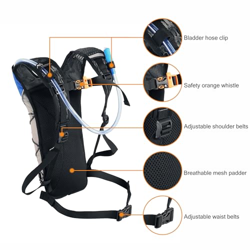 Mobihome Hydration Backpack & 2L Leak Proof Water Hydration Bladder,Lightweight Running Backpack & Hydration Pack, Runnin...