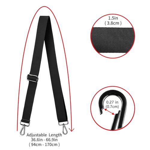 ZOOEASS Wide Shoulder Strap (Solid),Adjustable Replacement Belt Crossbody Canvas Bag Handbag