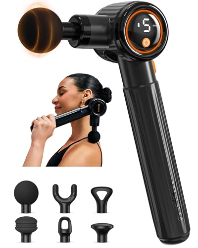 NAPRE Massage Gun with Extension Handle and 3 Adjustable Angles,Valentine's Day Gifts,Deep Tissue Back Massage for Neck/Sh...