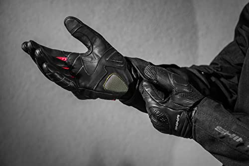 SHIMA Rush Motorcycle Gloves Men Leather Textile Short Summer Biker Armoured Protectors Motorbike Perforated Ventilated To...
