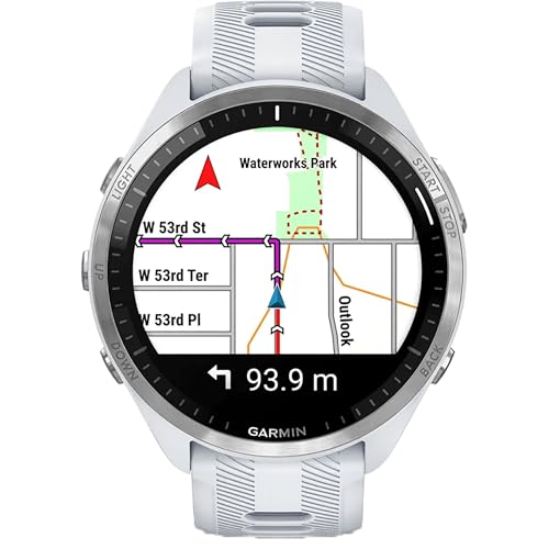 Garmin Forerunner® 965 Running Smartwatch - Whitestone and Powder Gray