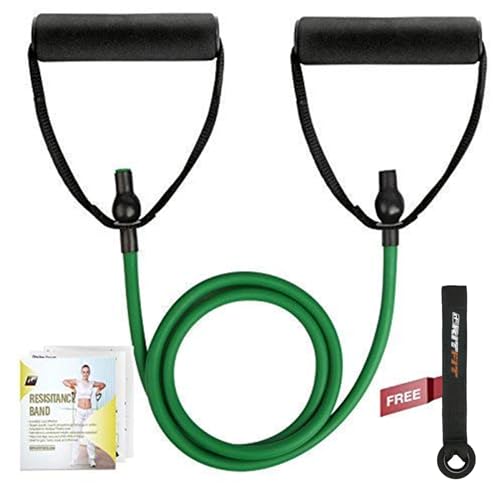 RitFit Single Resistance Exercise Band with Comfortable Handles - Ideal for Physical Therapy, Strength Training, Muscle To...