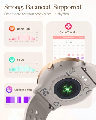 Smart Watch for Women Men, for Android iOS with Sleep Monitor, Pedometer Fitness Tracker, Bluetooth Call, IP68 Waterproof,...