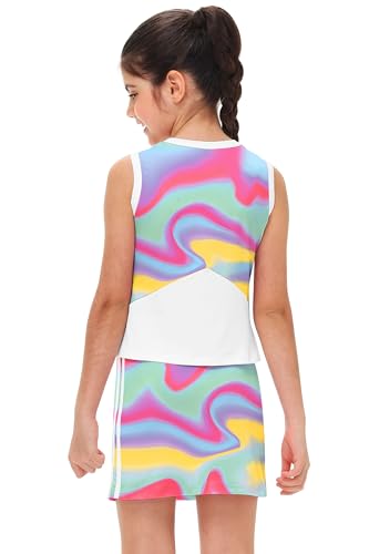 Remimi Girls Tennis Outfits Golf Tank Top and Skirt with Shorts 4-12 Years