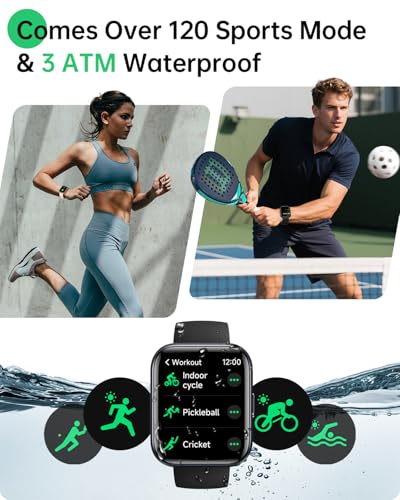 WMK Smart Watches for Women, Alexa Built-in, Answer/Make Call,1.83" Display,10 Day Battery, Heart Rate/SpO2/Sleep Monitor,...