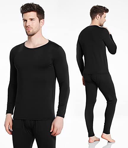 TEEPIRE Mens Thermal Underwear Set with Lightweight Ultra Soft Fleece Lined,Long John Set, Skiing Base Layer