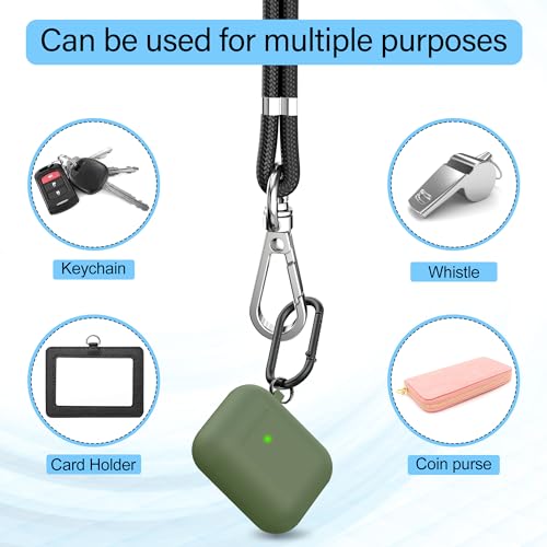 takyu Phone Lanyard, 2 Pack Adjustable Cell Phone Lanyard Crossbody Neck Strap & 2 Pack Phone Wrist Strap with 2 Pcs Tethe...