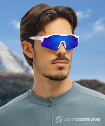 OUTDOORKING Sport Polarized Sunglasses for Men and Women, Stylish and Lightweight Cycling Sunglasses with UV400 Protection