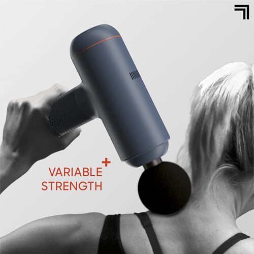 Sharper Image Deep Tissue Percussion Massage Gun, Powerboost Max Rechargeable Handheld Massager, 7 Adjustable Speeds, 6 At...