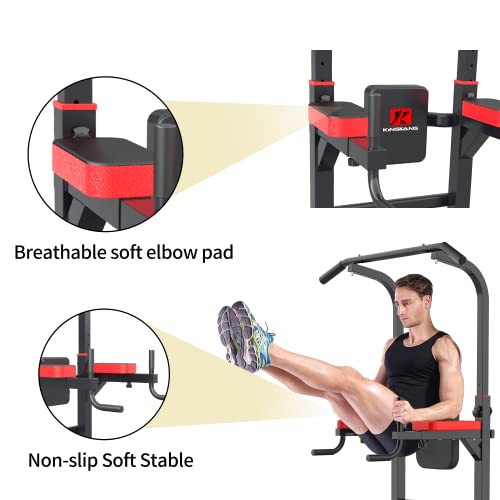 Power Tower Dip Station Workout equipment Pull up Bar for Home Gym Adjustable Height Strength Training Fitness Excercise E...