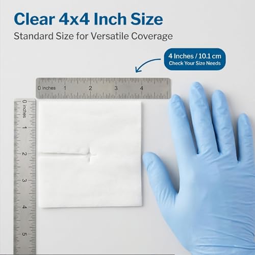 McKesson High Absorbency Split Gauze Sponges 4x4 Inch (50 Sponges, 25 Packs of 2) - 6-Ply Sterile Tracheostomy & Tube Dressings – Pre-Cut Slit for Drainage & Catheters – 2 per Pack