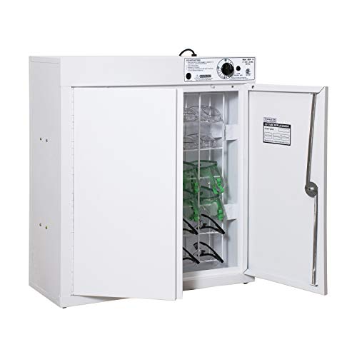 Goggle Sanitizer - UV Sanitizing Cabinet - Holds 36 Goggles - Wall Mountable - Heavy Duty CRC Steel - Eisco Labs