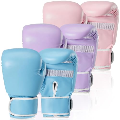 Simgoing 3 Pack Christmas Boxing Gloves Gift for Men & Women, Boxing Training Gloves with PU Leather for Free Fighting, Mu...