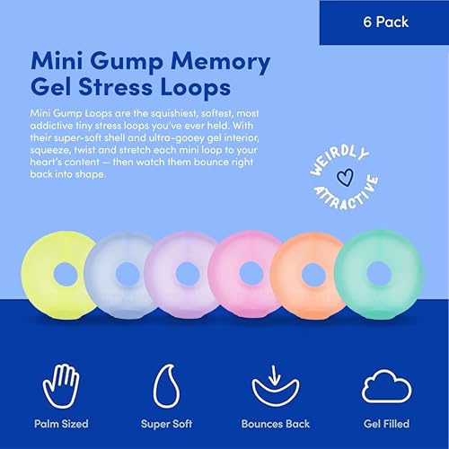 Speks Mini Gump Loop Gel-Filled Stress Balls | Ultra Soft Squishy Fidget Toy for Adults & Teens | Stress Relief & Desk Toy