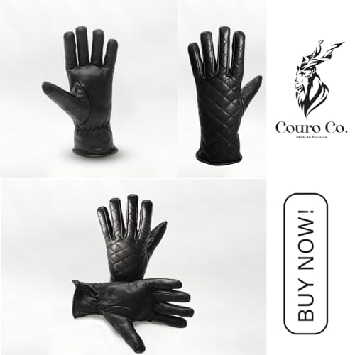 Couro Gloves - Genuine Cowhide Leather Gloves for Driving, Cycling, Motorcycling & etc