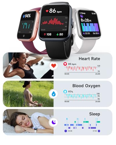 Smart Watch for Women, Answer/Make Calls, Alexa Built-in, 1.85" Touch Screen Fitness Tracker for Android & iPhone, Heart R...