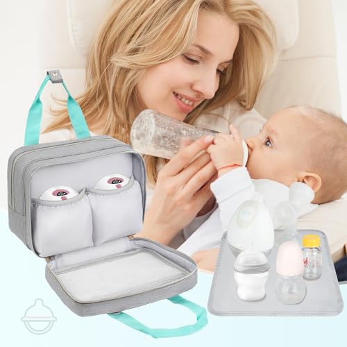 Wearable Breast Pump Bag with Cooler Compartment Compatible with Momcozy M5/S12 Pro, Elvie & Medela Pump in Style, Carryin...