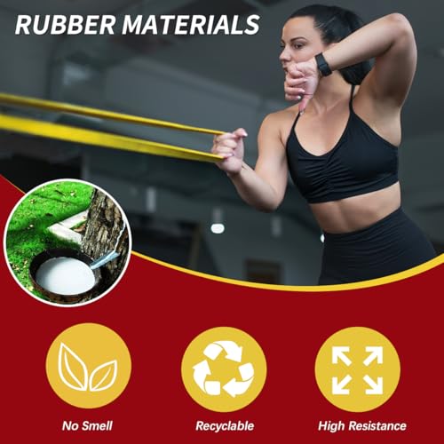 WHATAFIT Resistance Bands,Pull Up Assist Bands Set with Handles, Exercise & Workout Bands with Door Anchor for Men & Women...
