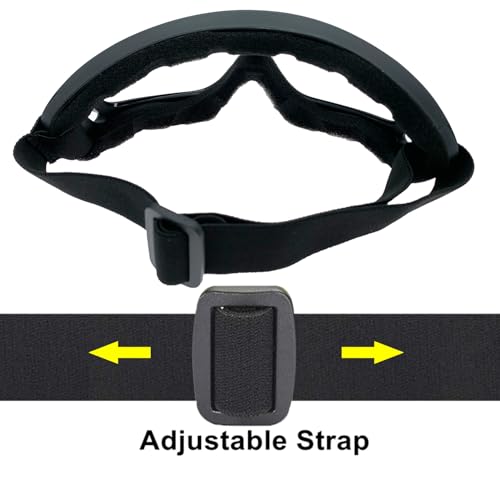 LJDJ Motorcycle Goggles,2 Pack Dirt Bike ATV Motocross Riding Hiking Protective with 2 Pack Neck Breathable Bandana Mask