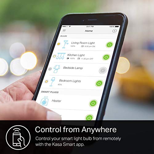 Kasa Smart Light Bulbs that works with Alexa and Google Home, Dimmable Smart LED Bulb, A19, 9W, 800Lumens, Soft White(2700...