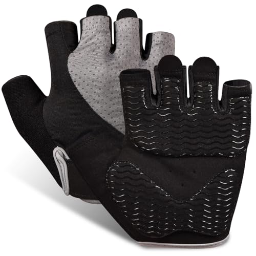 sunnex Workout Gloves for Women - Breathable Weight Lifting Gloves with Non-Slip Silicone Padding, Fingerless Gym Gloves f...