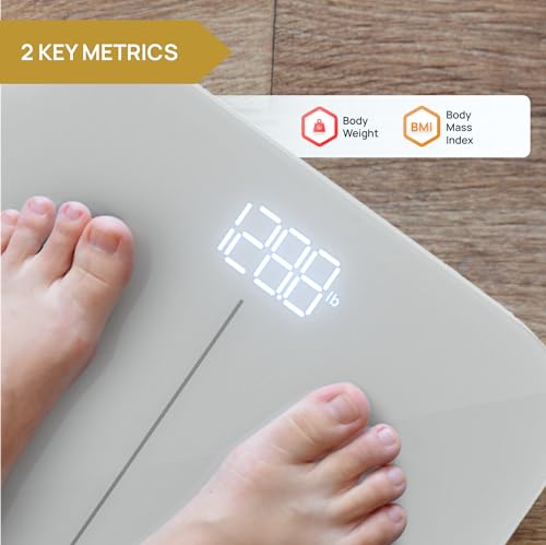 INEVIFIT Bathroom Scale, Highly Accurate Digital Bathroom Body Scale, Measures Weight up to 400 lbs. Includes Batteries