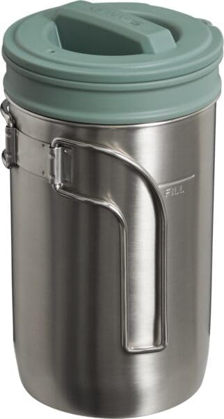 Stanley All In One French Press Coffee Maker 32 oz | 5 Minute Brew, 4 Hours Hot | Mesh Filter for Coffee Grounds | Insulated Stainless Steel French Press | BPA-Free | Stainless Steel Shale
