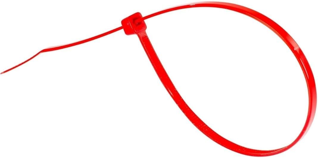 GTSE 6 Inch Red Zip Ties, 100 Pack, 40lb Strength, UV Resistant Strong Nylon Cable Ties, Self-Locking 6" Tie Wraps
