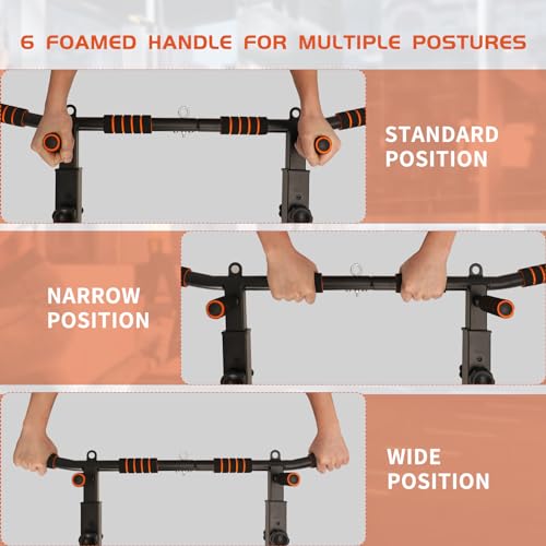 Pull Up Bar Wall Mounted: Adjustable Wall Joist Mount Pull Up Bar & Chin Up Bar for Home Gym Workout Strength Training Equ...