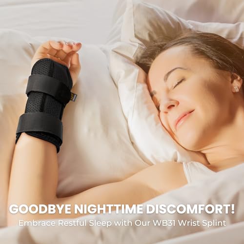 Bracoo Wrist Brace for Carpal Tunnel Day & Night, Adjustable Wrist Support Wrap with Splint, For Women Men, Fit Right Left...