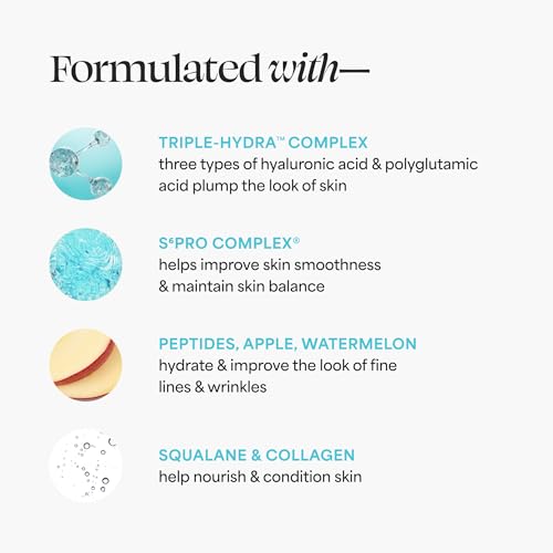 TULA Skin Care 24/7 Ultra Hydration - Triple Hydra Complex Day & Night Serum, Plumps Skin & Delivers Moisture While Reduci...