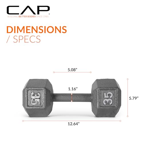 CAP Barbell Cast Iron Hex Dumbbell | Multiple Options